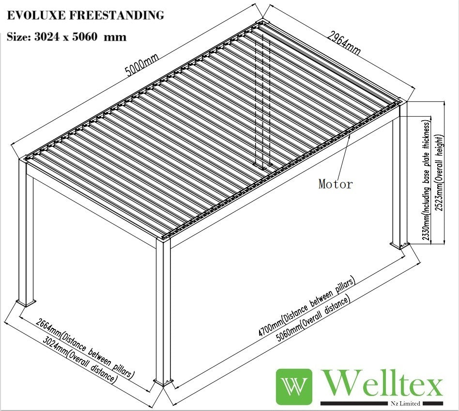 EvoLuxe Motorised Louvre Roof Pergola