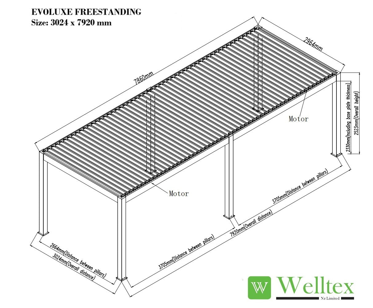 EvoLuxe Motorised Louvre Roof Pergola