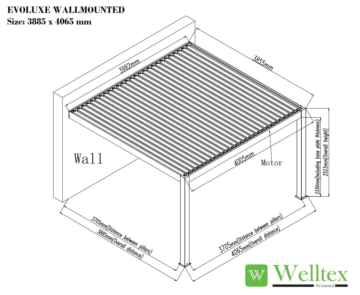 EvoLuxe Motorised Louvre Roof Pergola