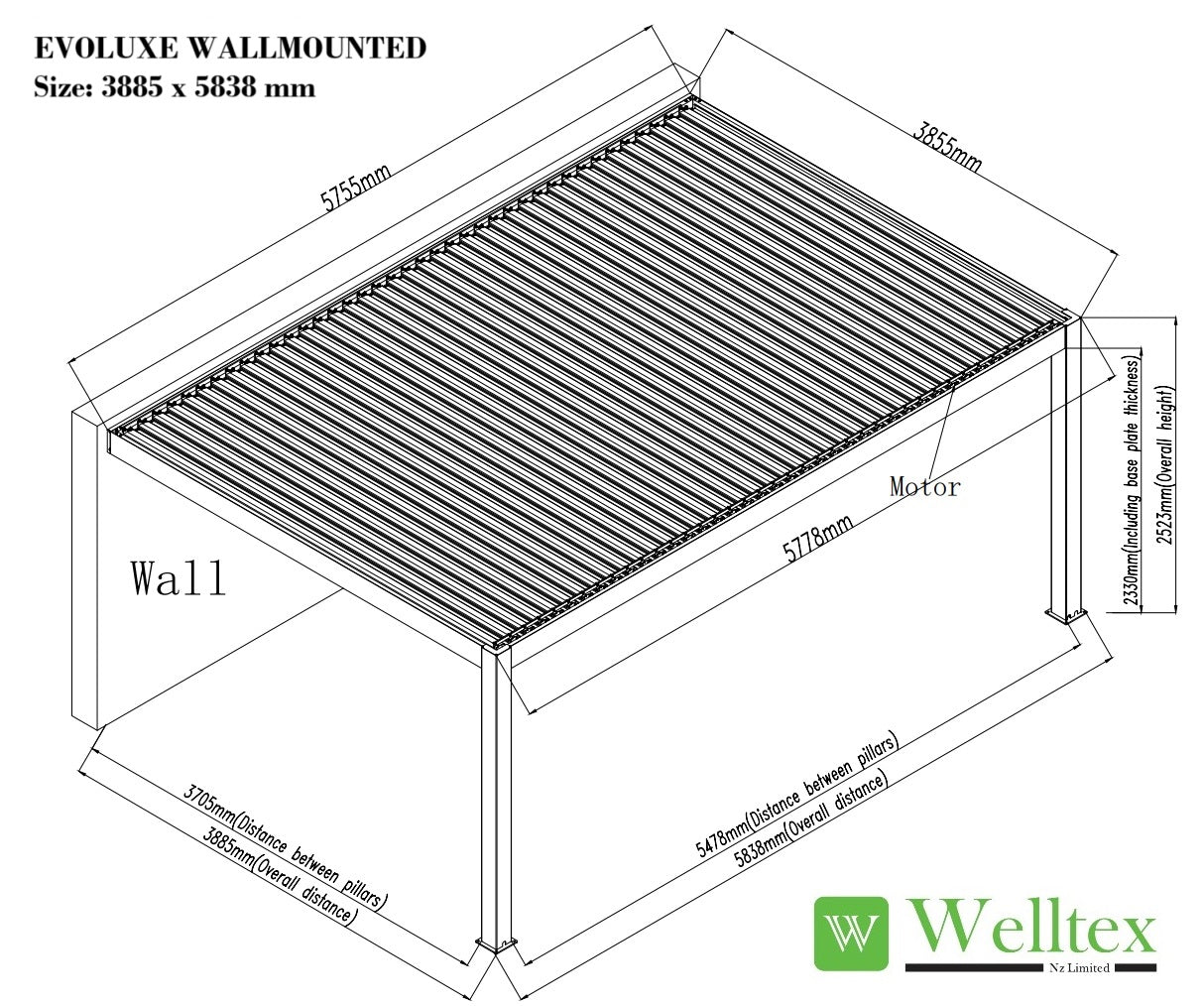 EvoLuxe Motorised Louvre Roof Pergola