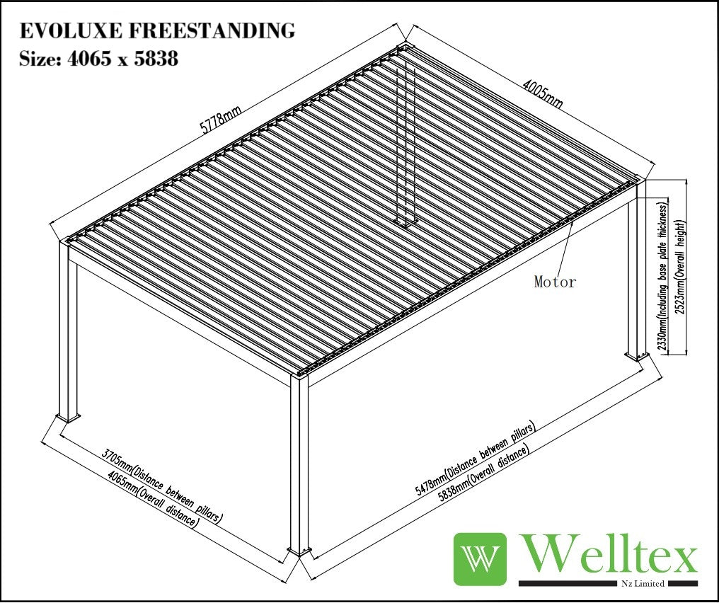 EvoLuxe Motorised Louvre Roof Pergola