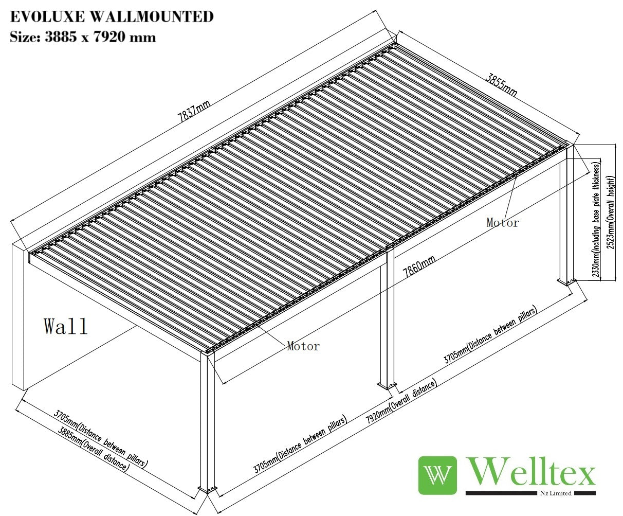 EvoLuxe Motorised Louvre Roof Pergola
