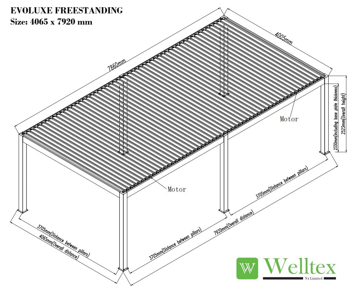 EvoLuxe Motorised Louvre Roof Pergola