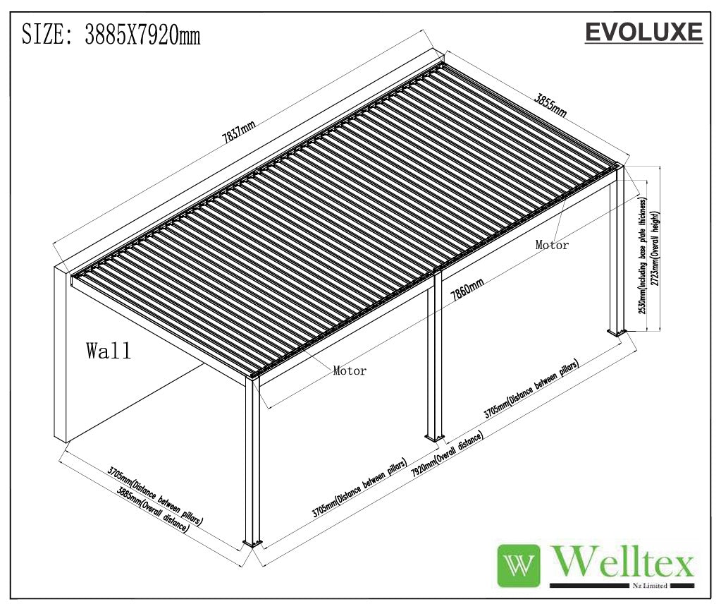 EvoLuxe Motorised Louvre Roof Pergola