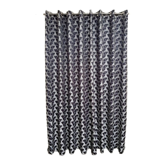 Geometric Textured Eyelet Curtain