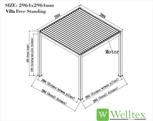 Villa Motorised Louvre Roof Pergola
