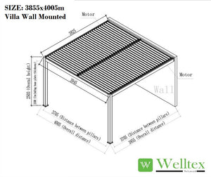 Villa Motorised Louvre Roof Pergola