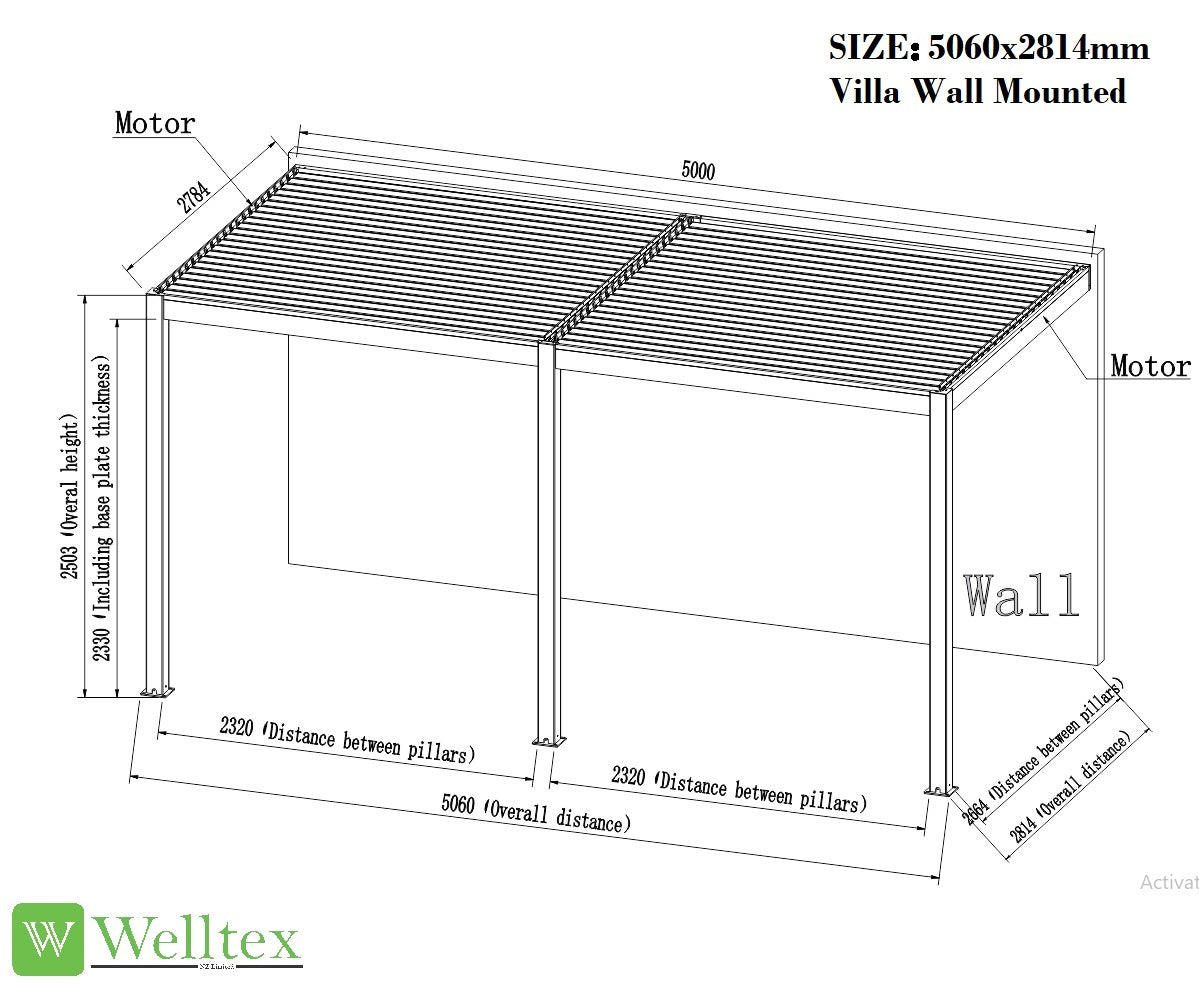 Villa Motorised Louvre Roof Pergola