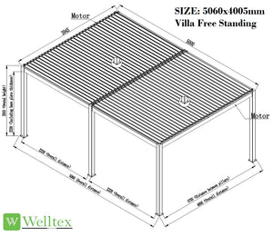 Villa Motorised Louvre Roof Pergola