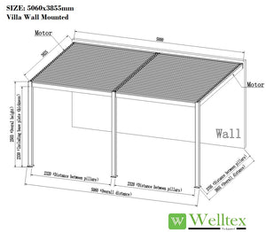 Villa Motorised Louvre Roof Pergola