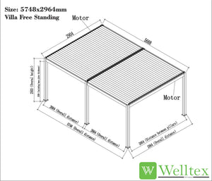 Villa Motorised Louvre Roof Pergola