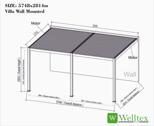 Villa Motorised Louvre Roof Pergola