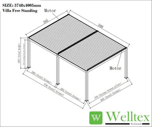 Villa Motorised Louvre Roof Pergola