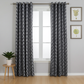 Geometric Textured Eyelet Curtain