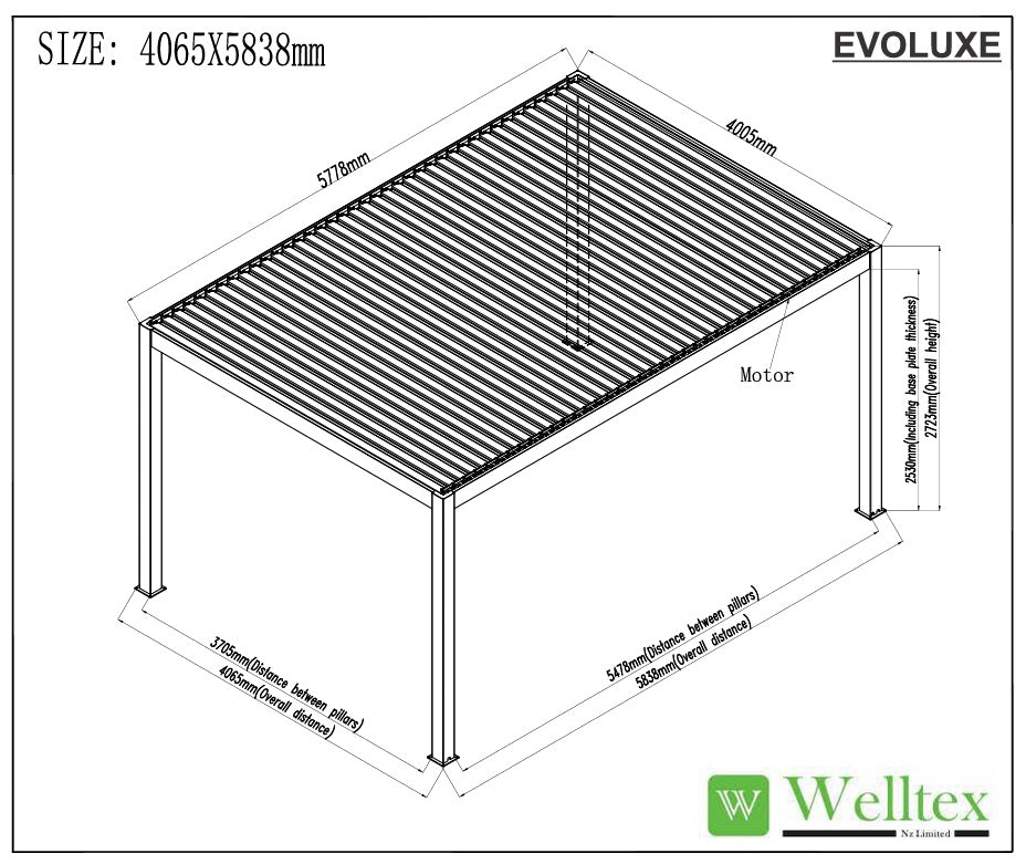 EvoLuxe Motorised Louvre Roof Pergola