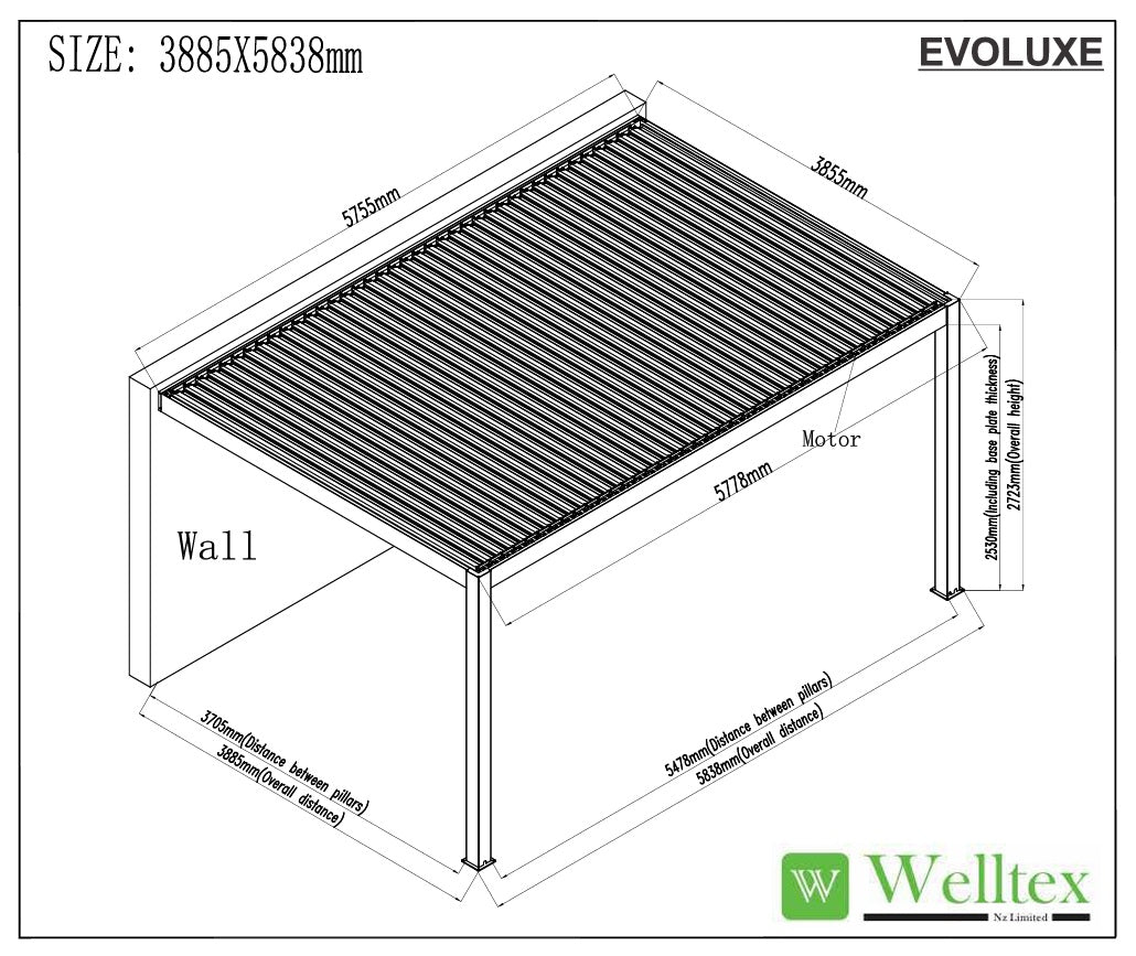 EvoLuxe Motorised Louvre Roof Pergola