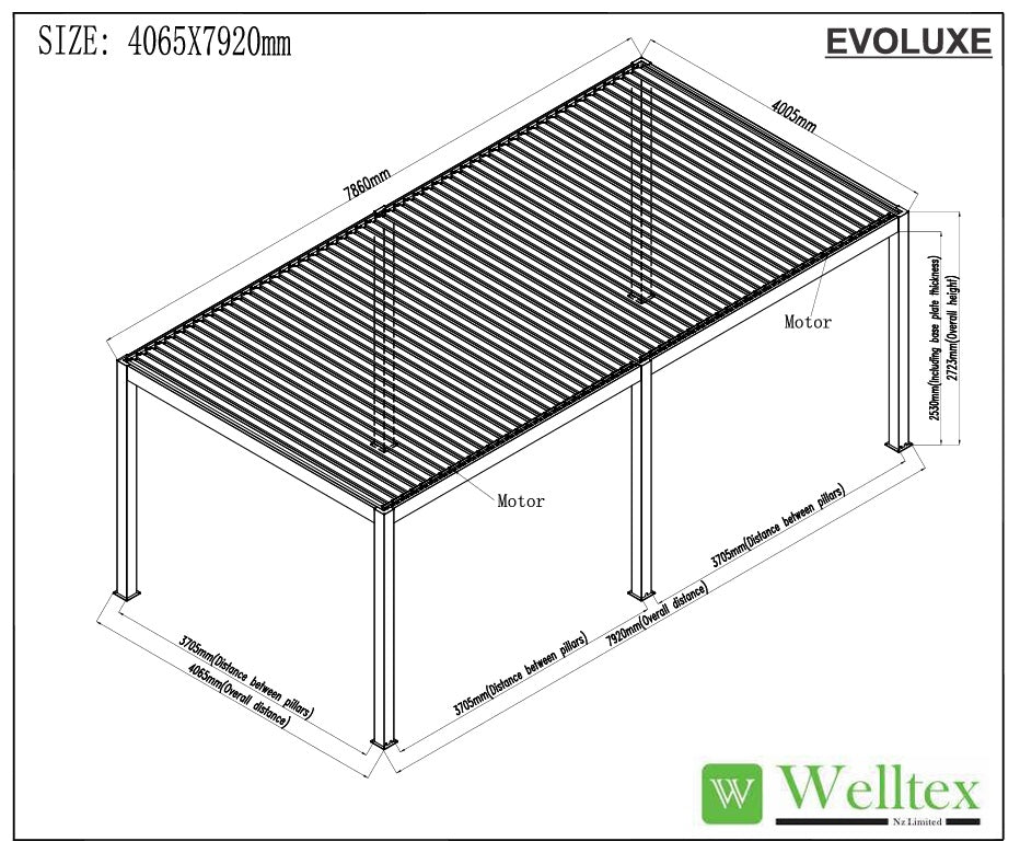 EvoLuxe Motorised Louvre Roof Pergola