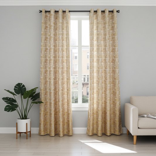 Kesington Gold Eyelet Curtain