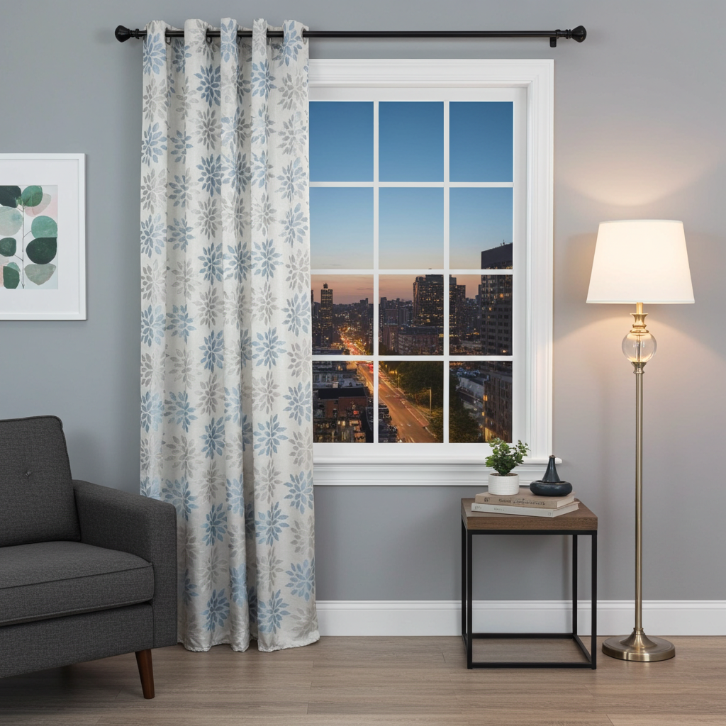 Floral Eyelet Curtain