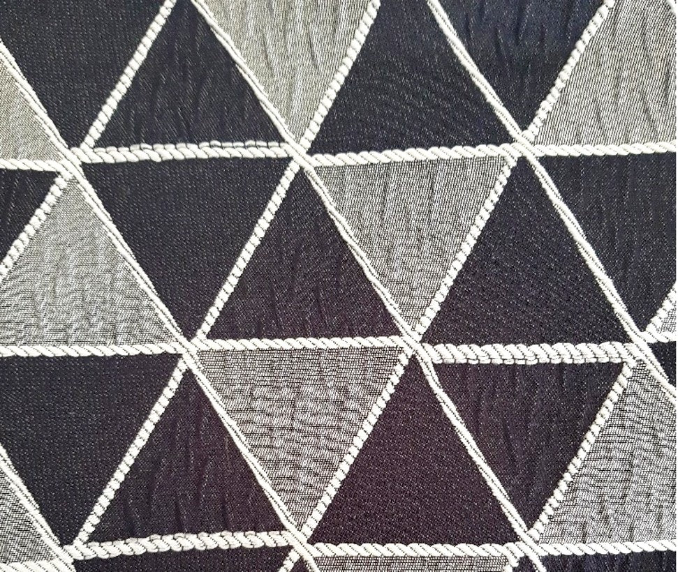 Geometric Textured Eyelet Curtain